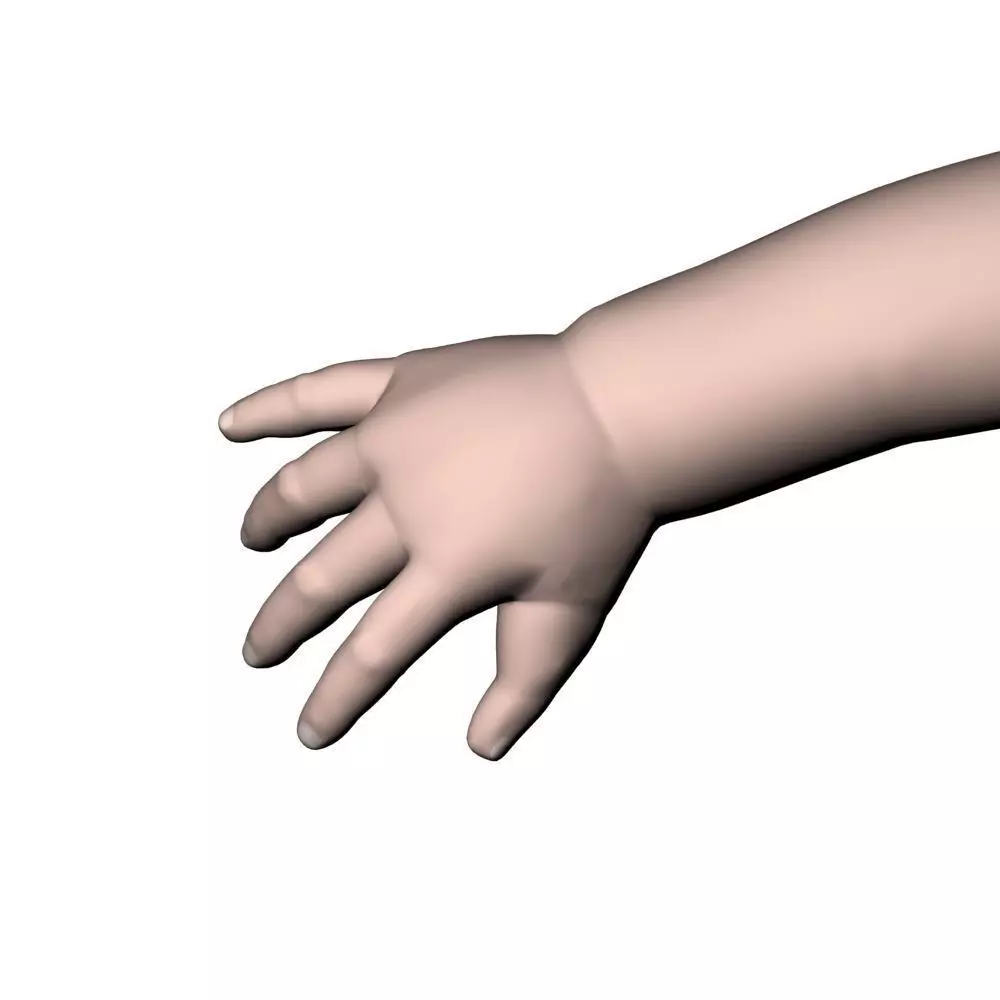 Child hand 3D model_0
