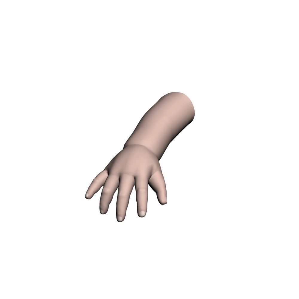 Child hand 3D model_4