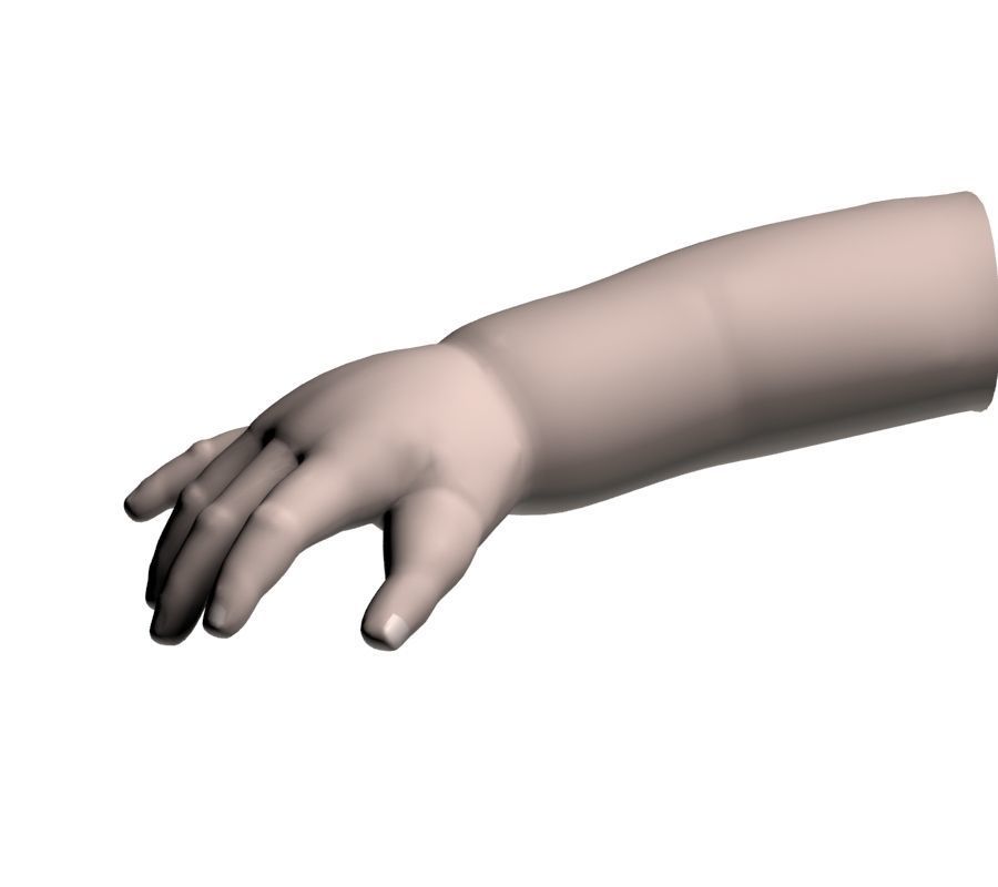 Child hand 3D model_15