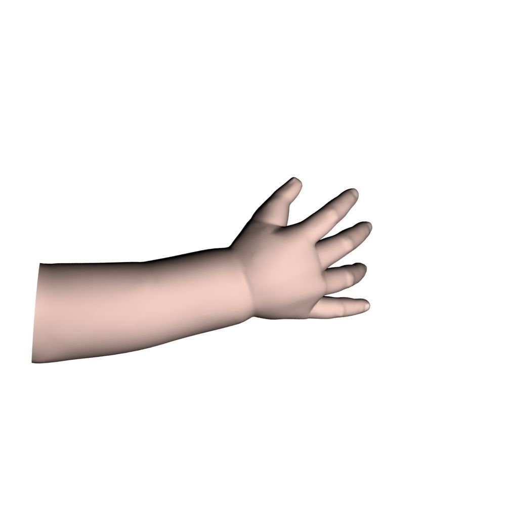 Child hand 3D model_3