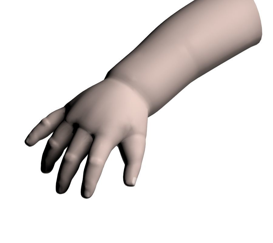 Child hand 3D model_16