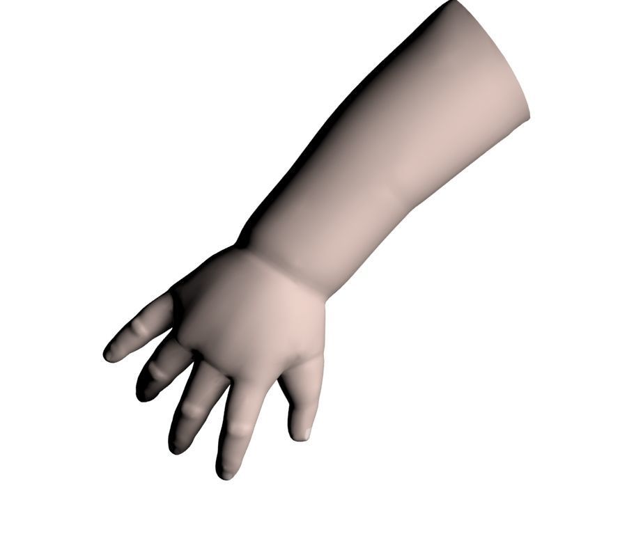 Child hand 3D model_11