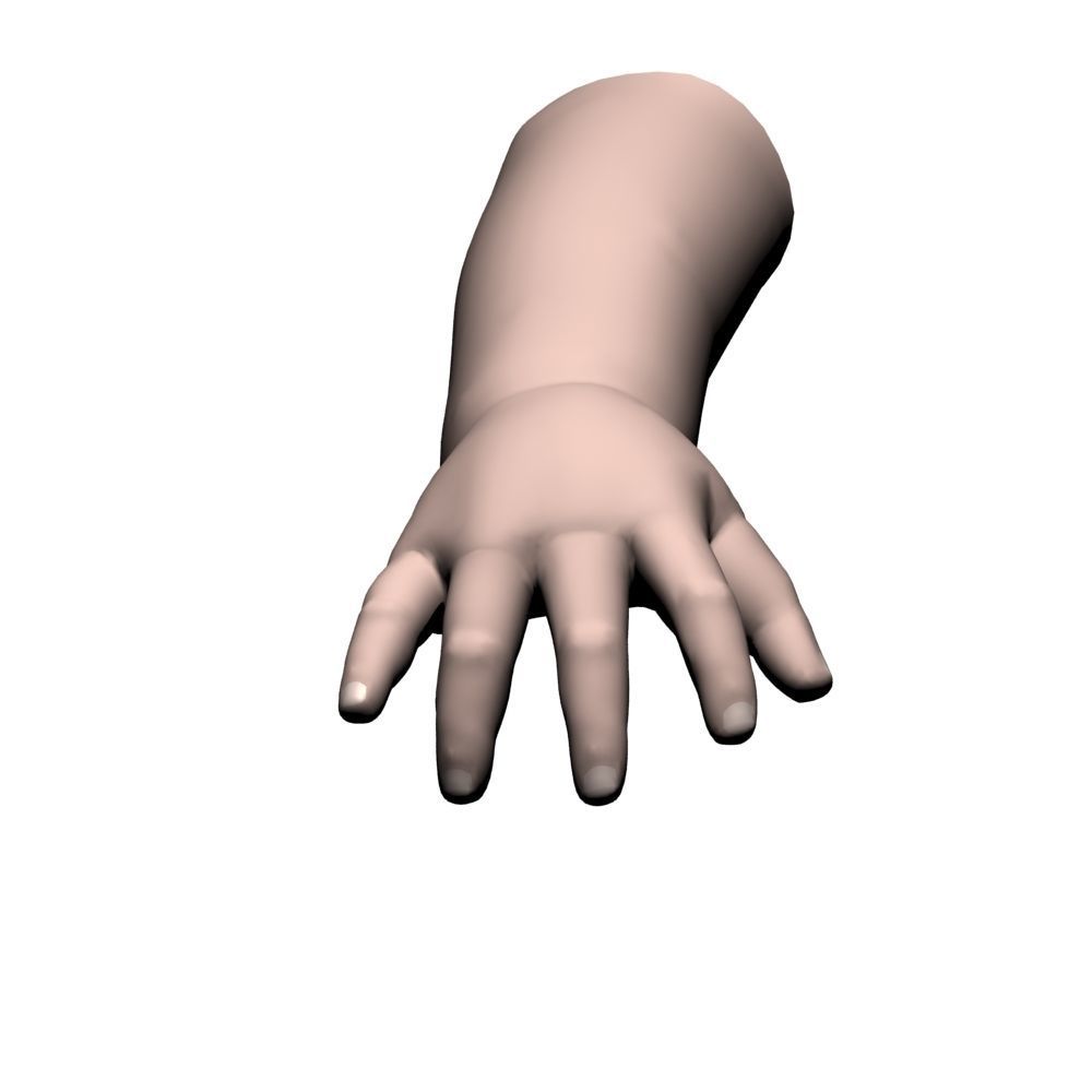 Child hand 3D model_1
