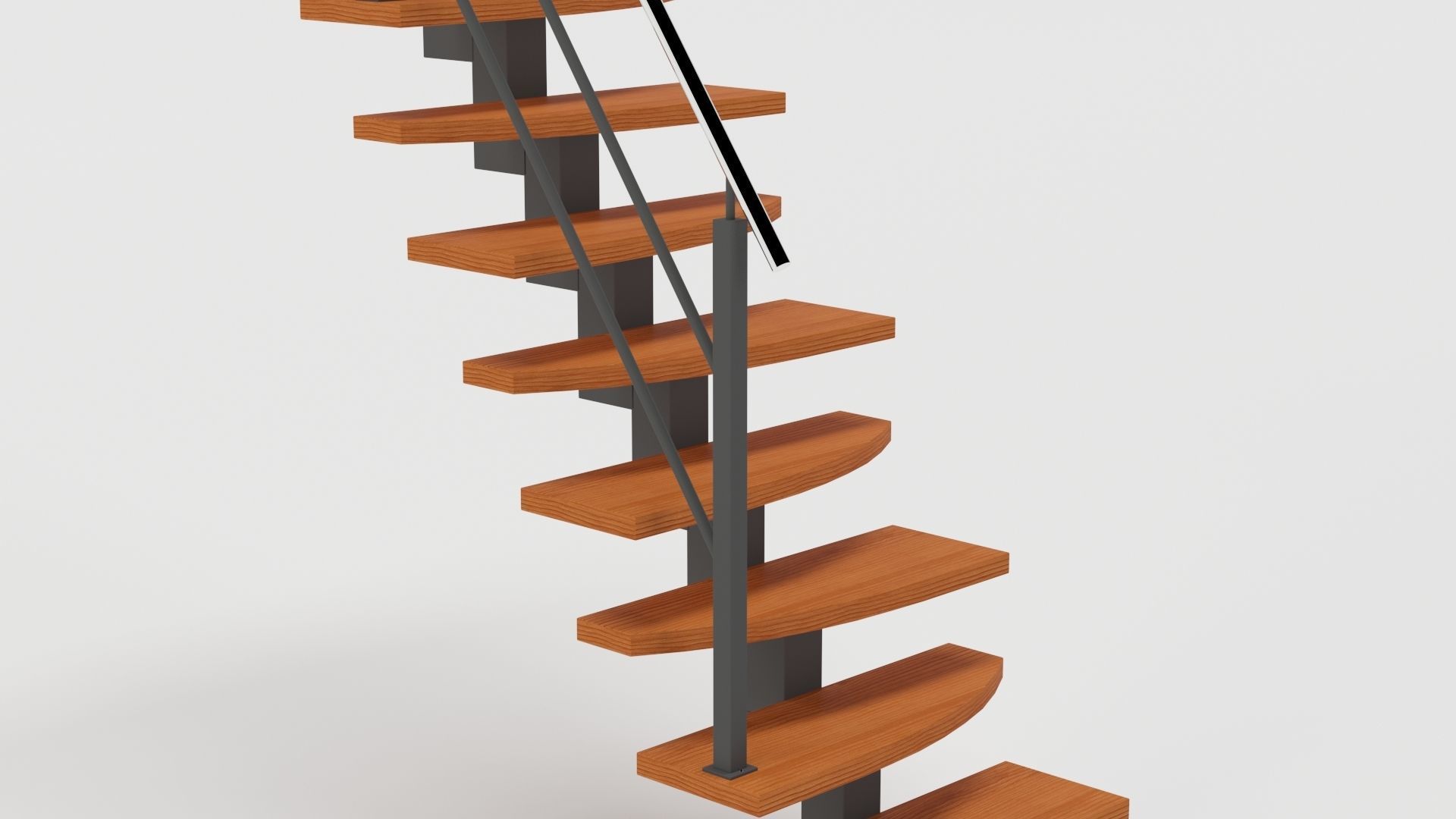 Steep stairs 3D model_4