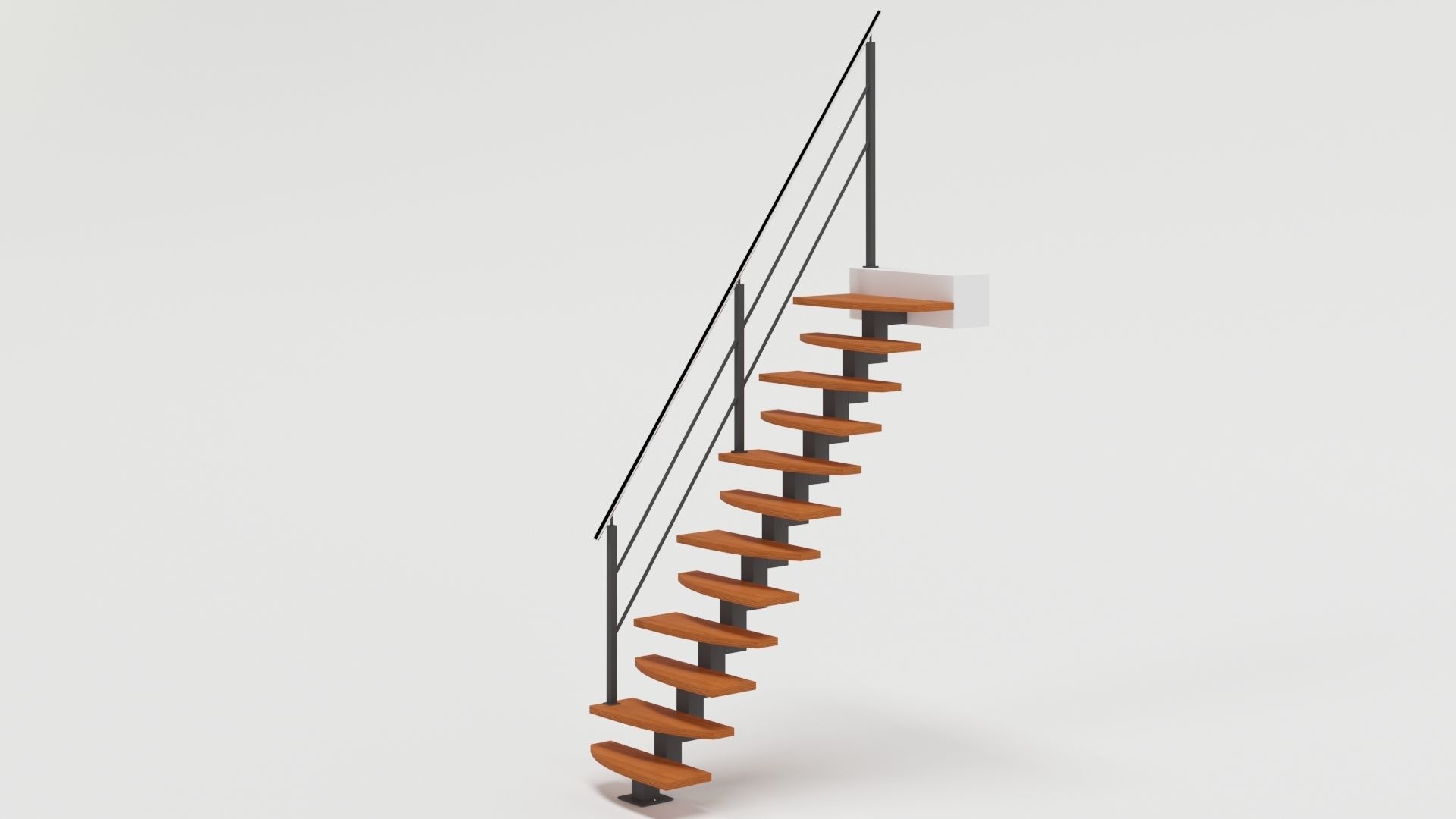 Steep stairs 3D model_2