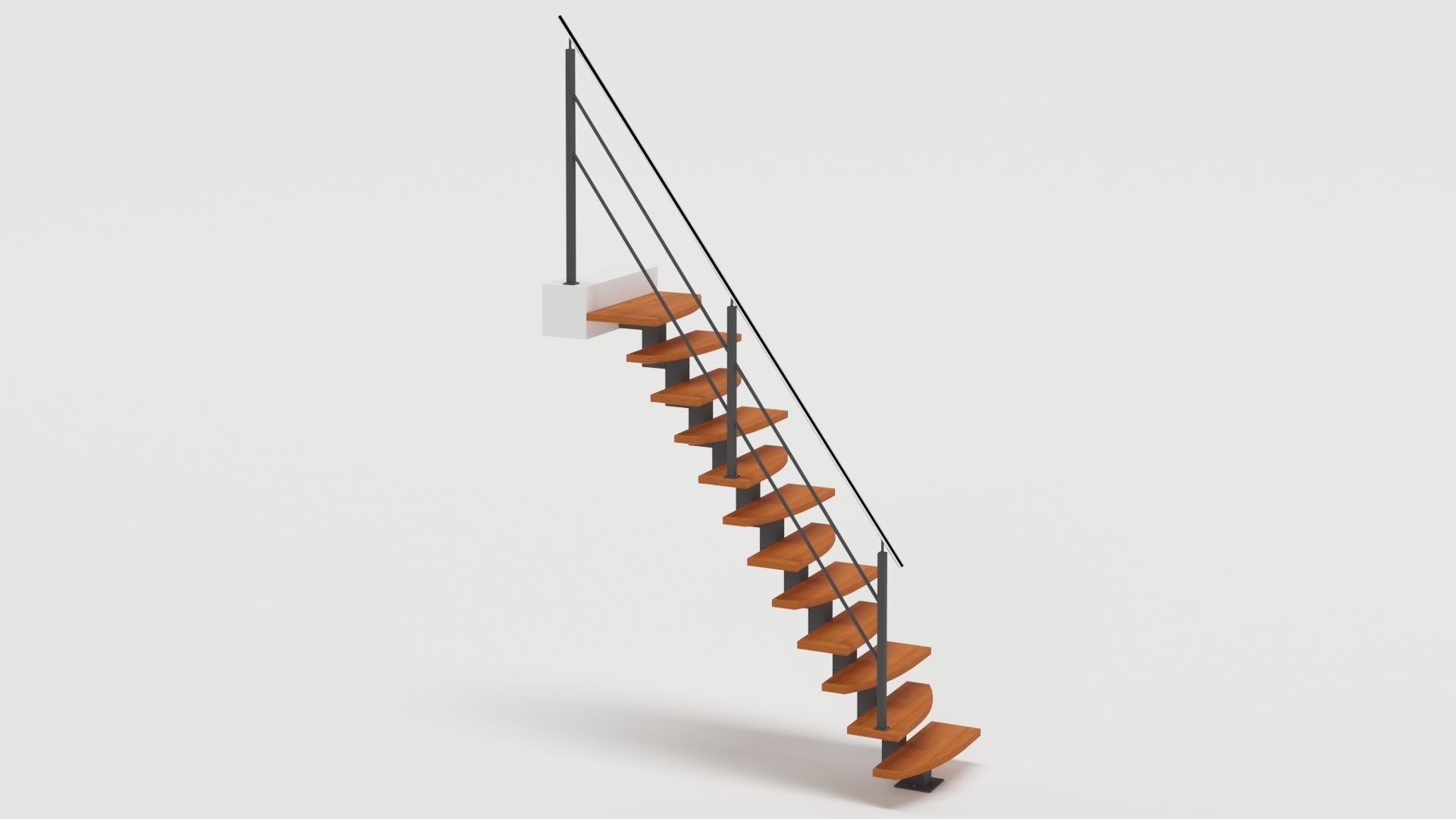 Steep stairs 3D model_3
