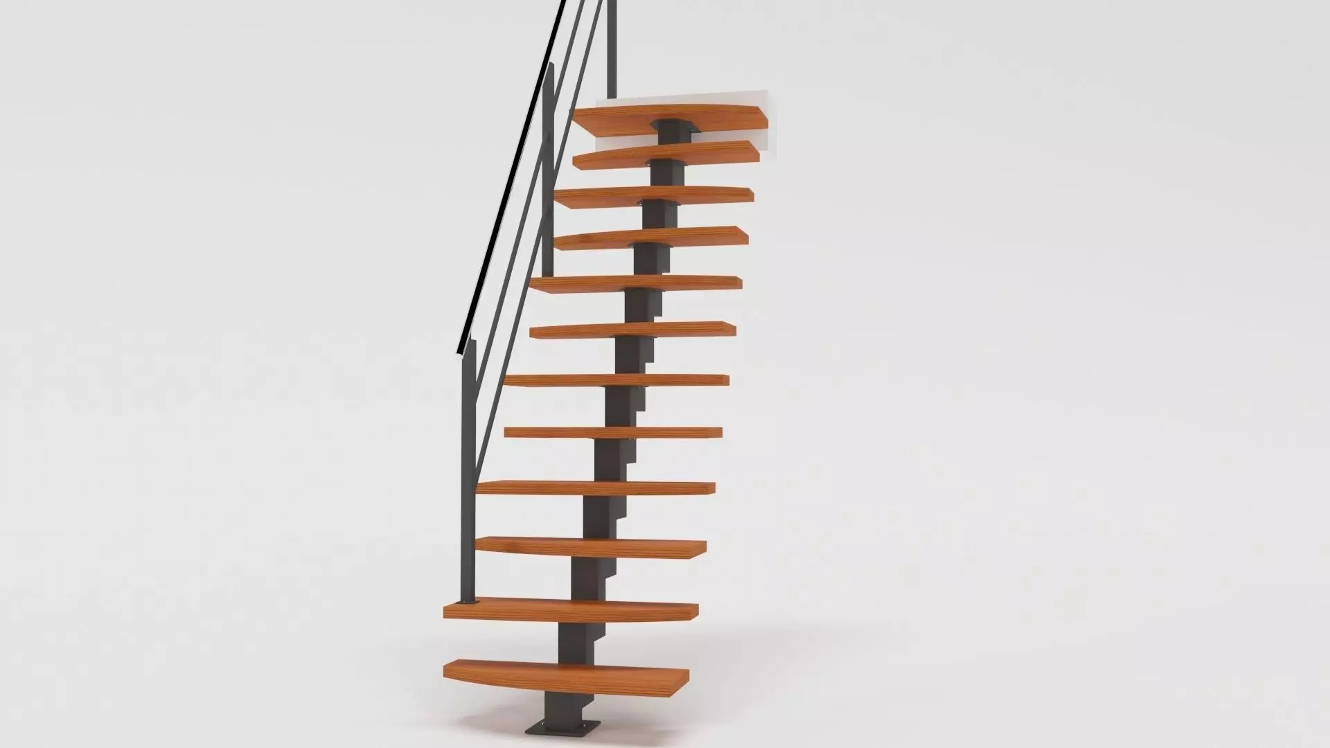 Steep stairs 3D model_0