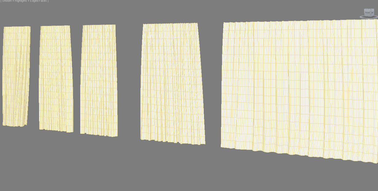 Curtains series of 3D model_3