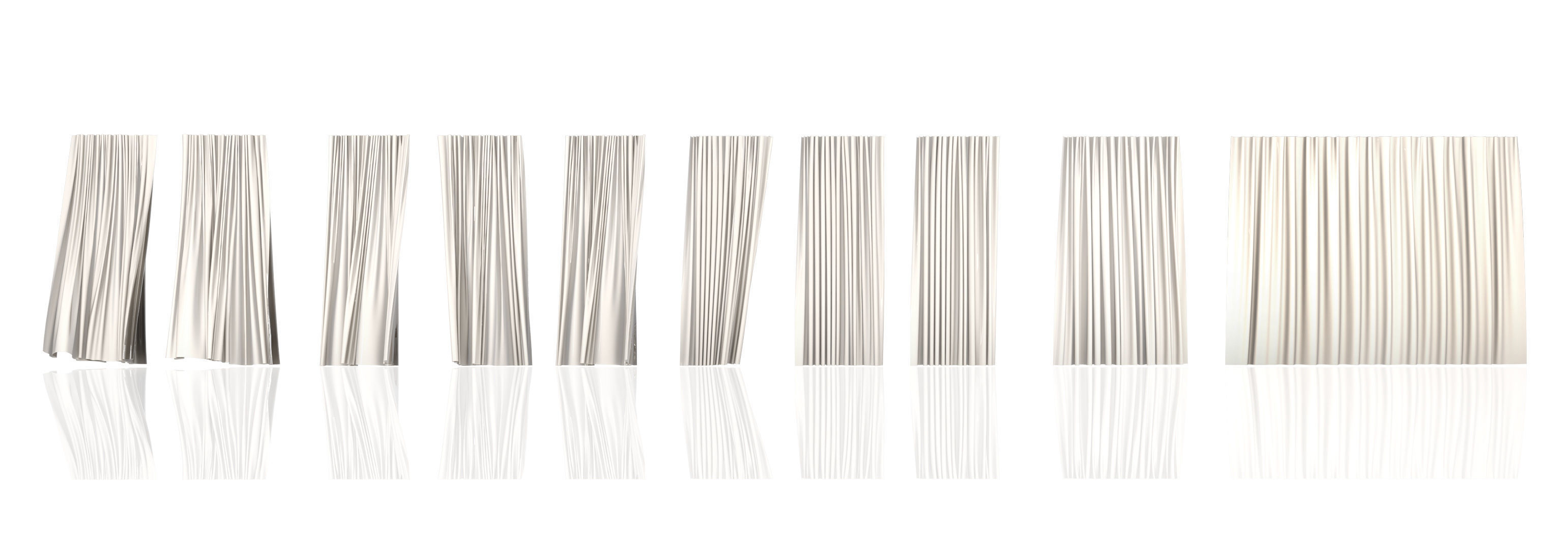 Curtains series of 3D model_2