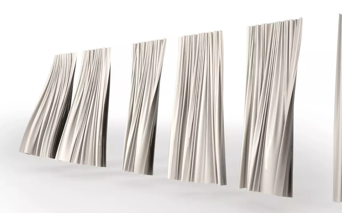 Curtains series of 3D model_0