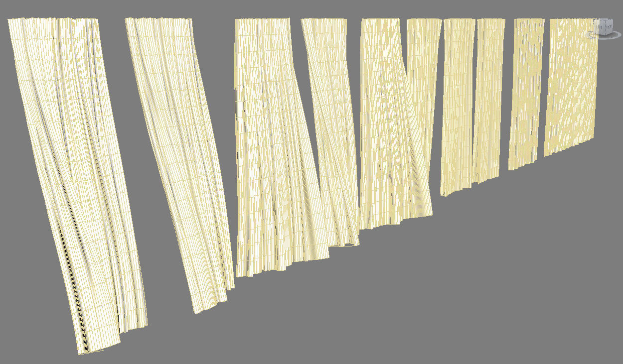 Curtains series of 3D model_5