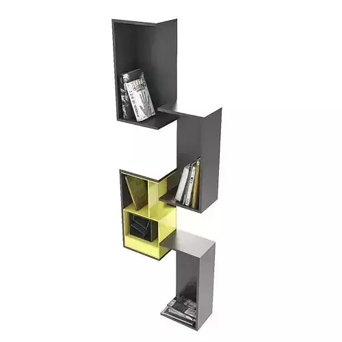 Design shelf with books 3D model