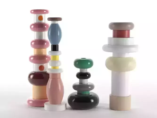 Totems Sculptures 3D model