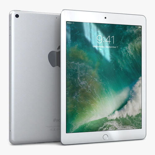 Apple iPad 9-7 2017 Silver Low-poly 3D model