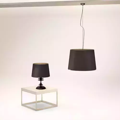Table and ceiling lamps 3D model