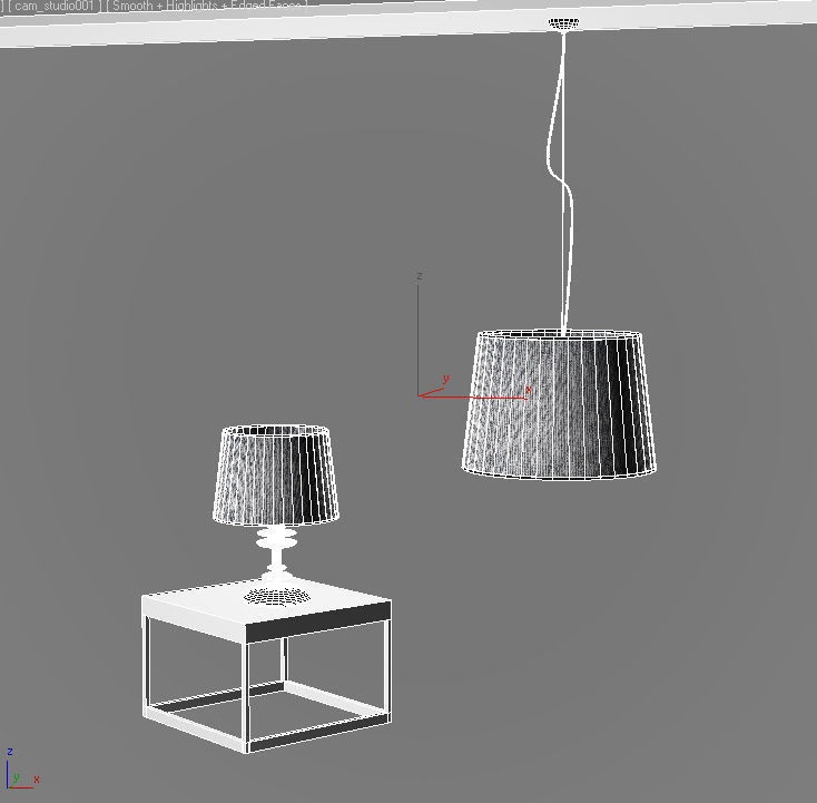 Table and ceiling lamps 3D model_5