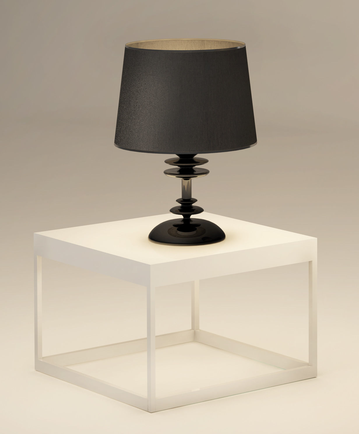 Table and ceiling lamps 3D model_1