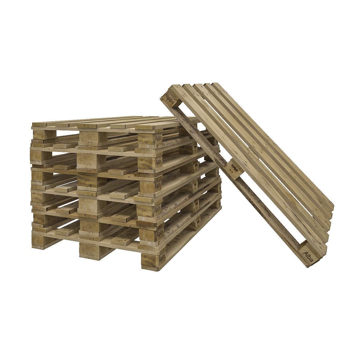 Wooden Pallet 3D model_4