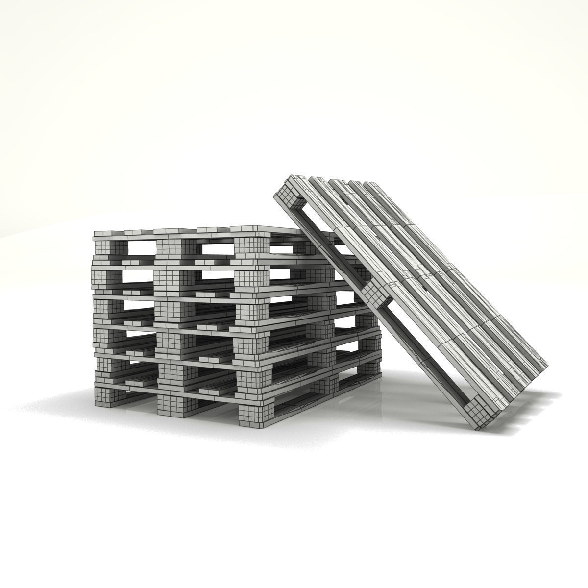 Wooden Pallet 3D model_7