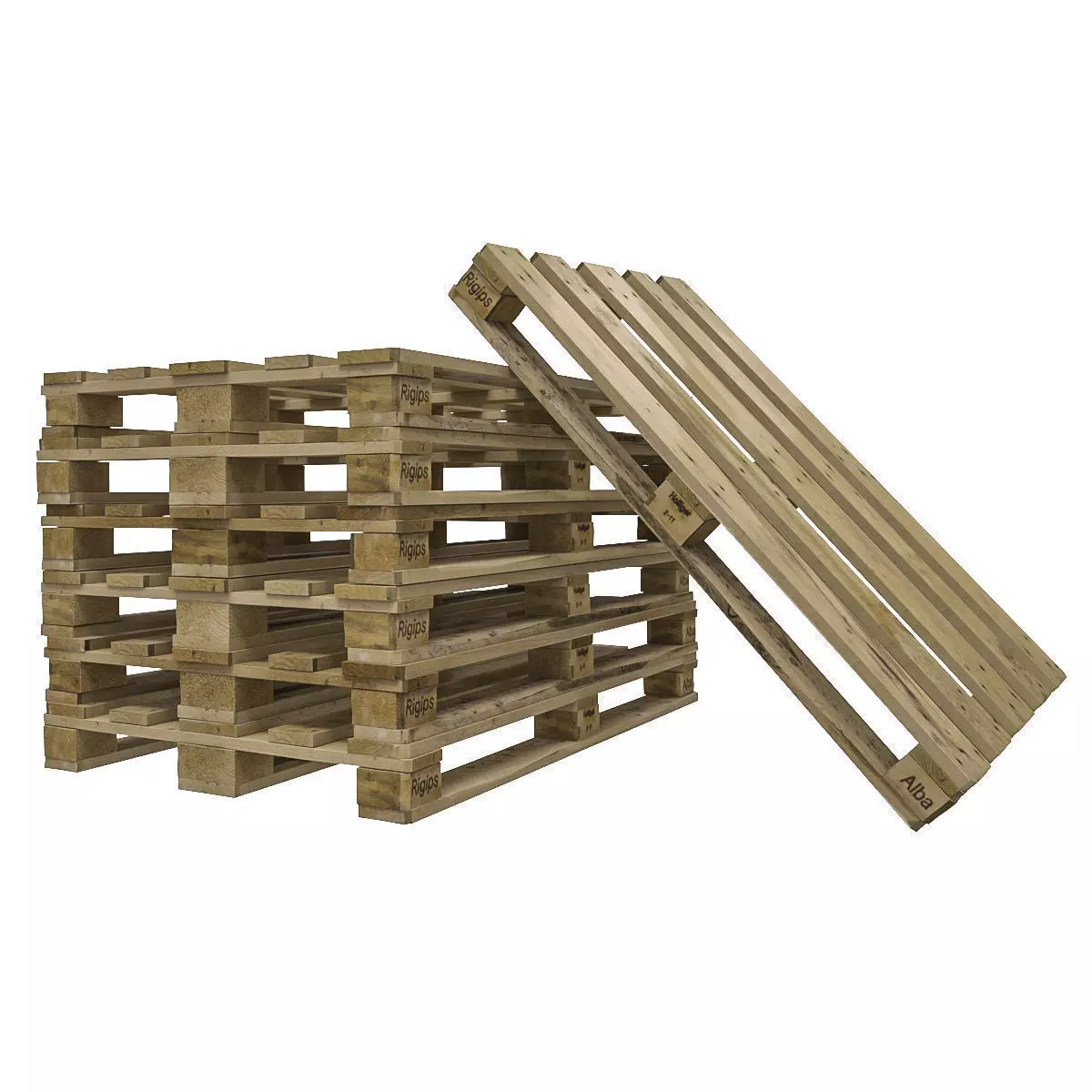 Wooden Pallet 3D model_0