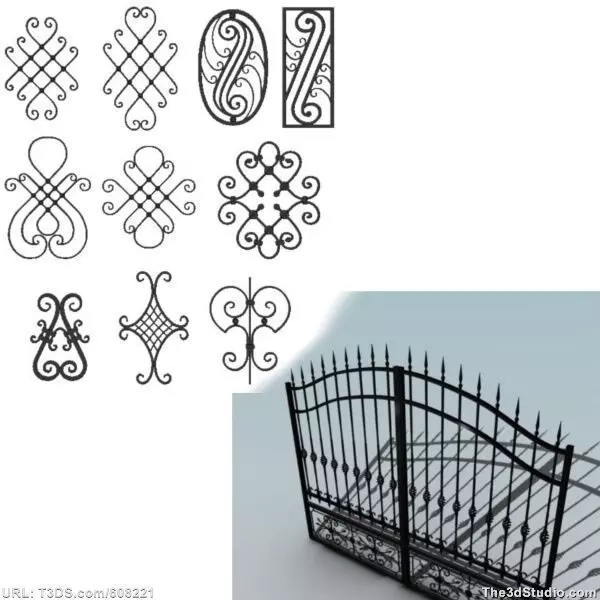 Big wrought iron collection 3D model_0