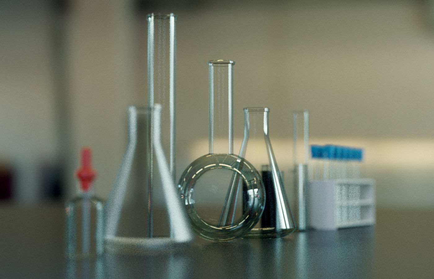 Laboratory Glassware - Lab Equipment 3D model_1