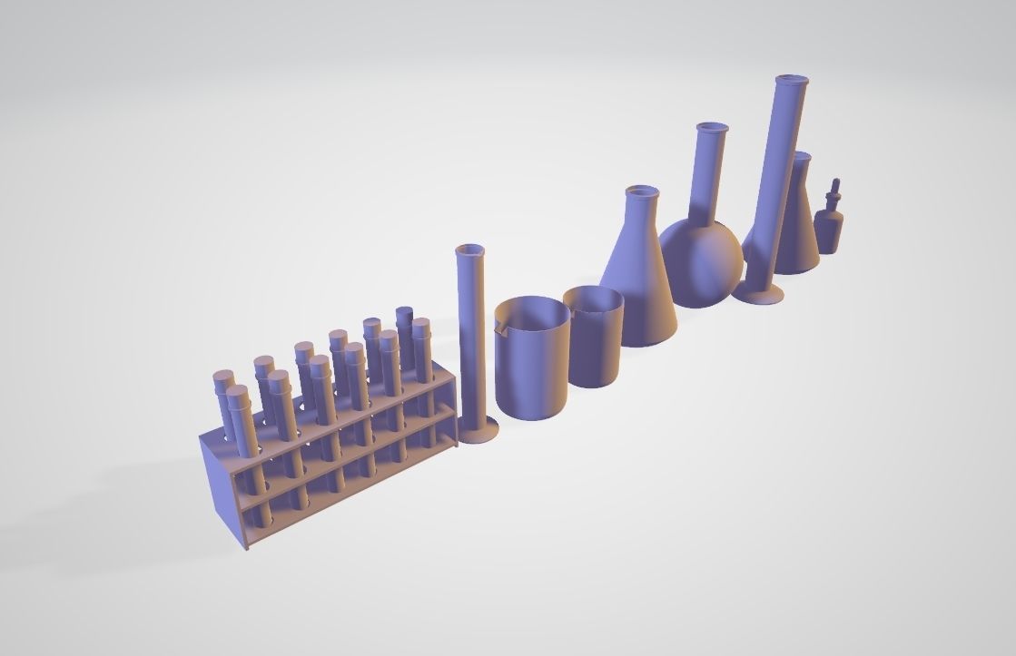 Laboratory Glassware - Lab Equipment 3D model_3
