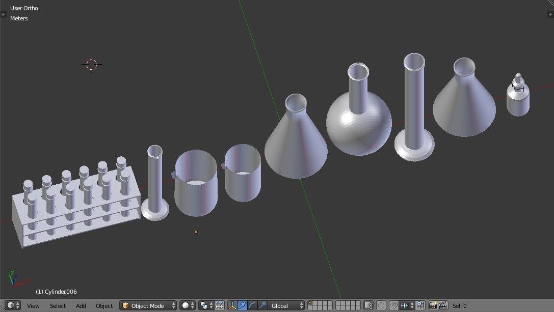 Laboratory Glassware - Lab Equipment 3D model_8