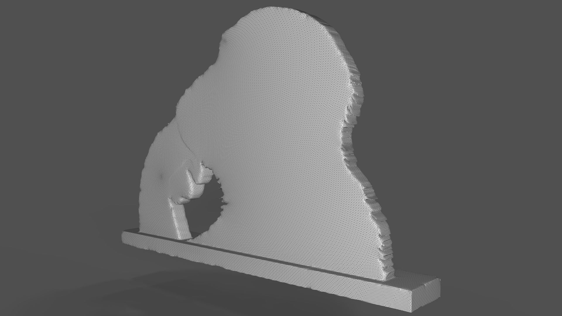 Chimpanzee statue 3D print model_8