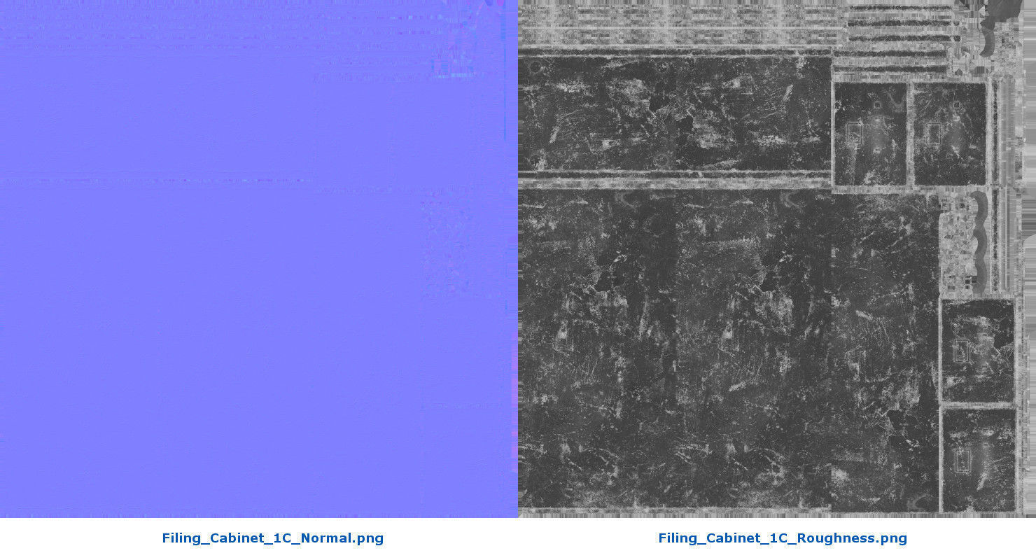 Filing Cabinet 1C Low-poly 3D model_12