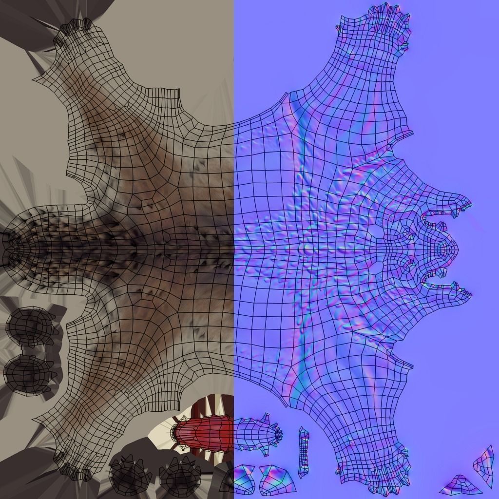 Wolf II Low Poly Low-poly 3D model_16