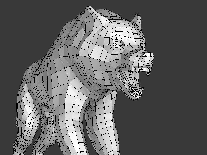 Wolf II Low Poly Low-poly 3D model_21