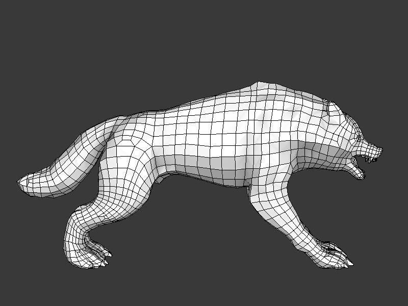 Wolf II Low Poly Low-poly 3D model_18