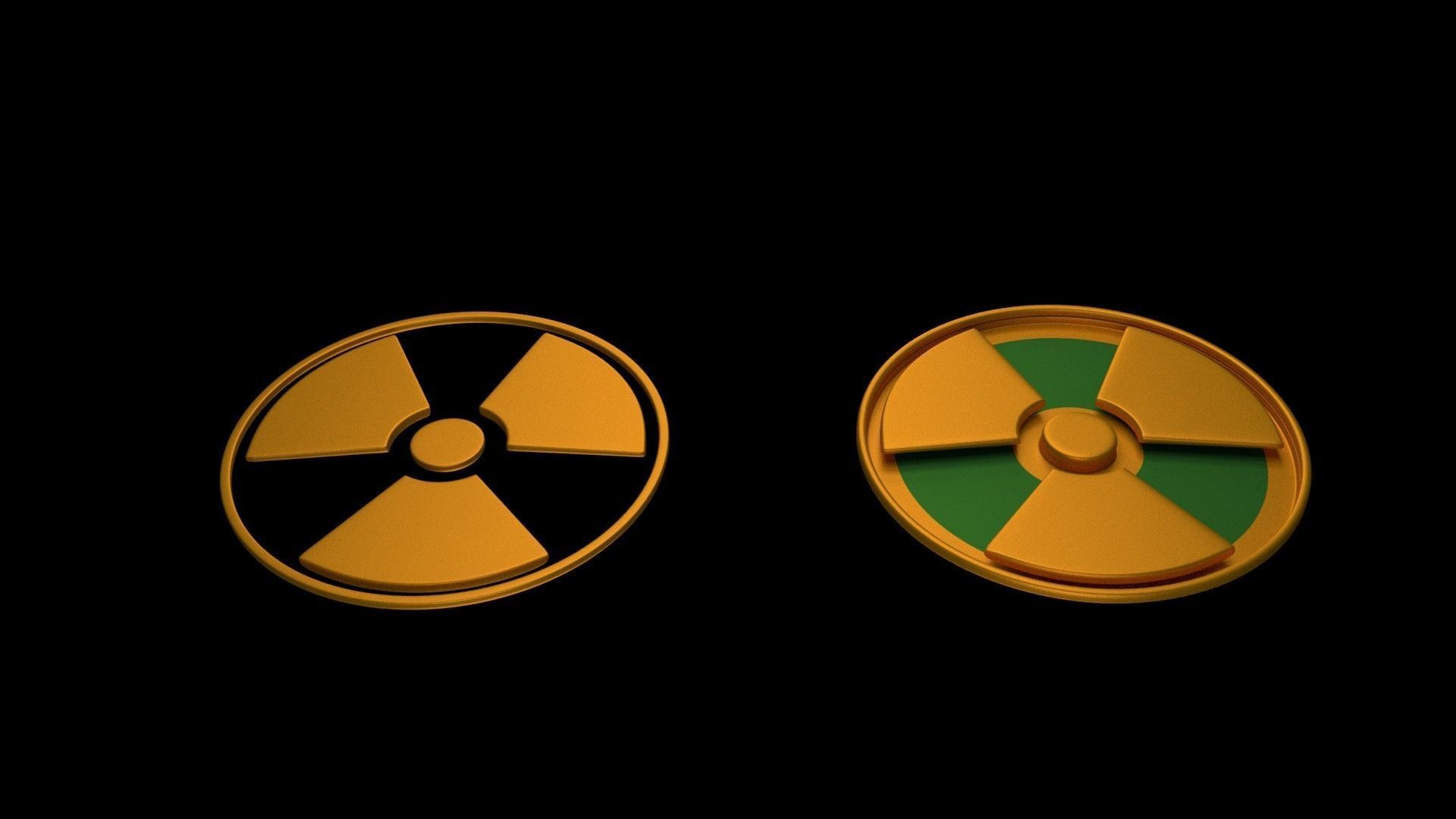 Symbols of radiation 3D model_3