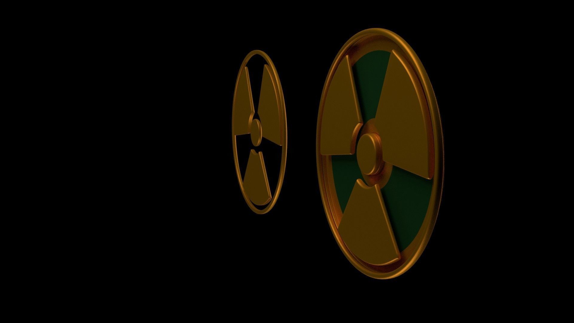 Symbols of radiation 3D model_1