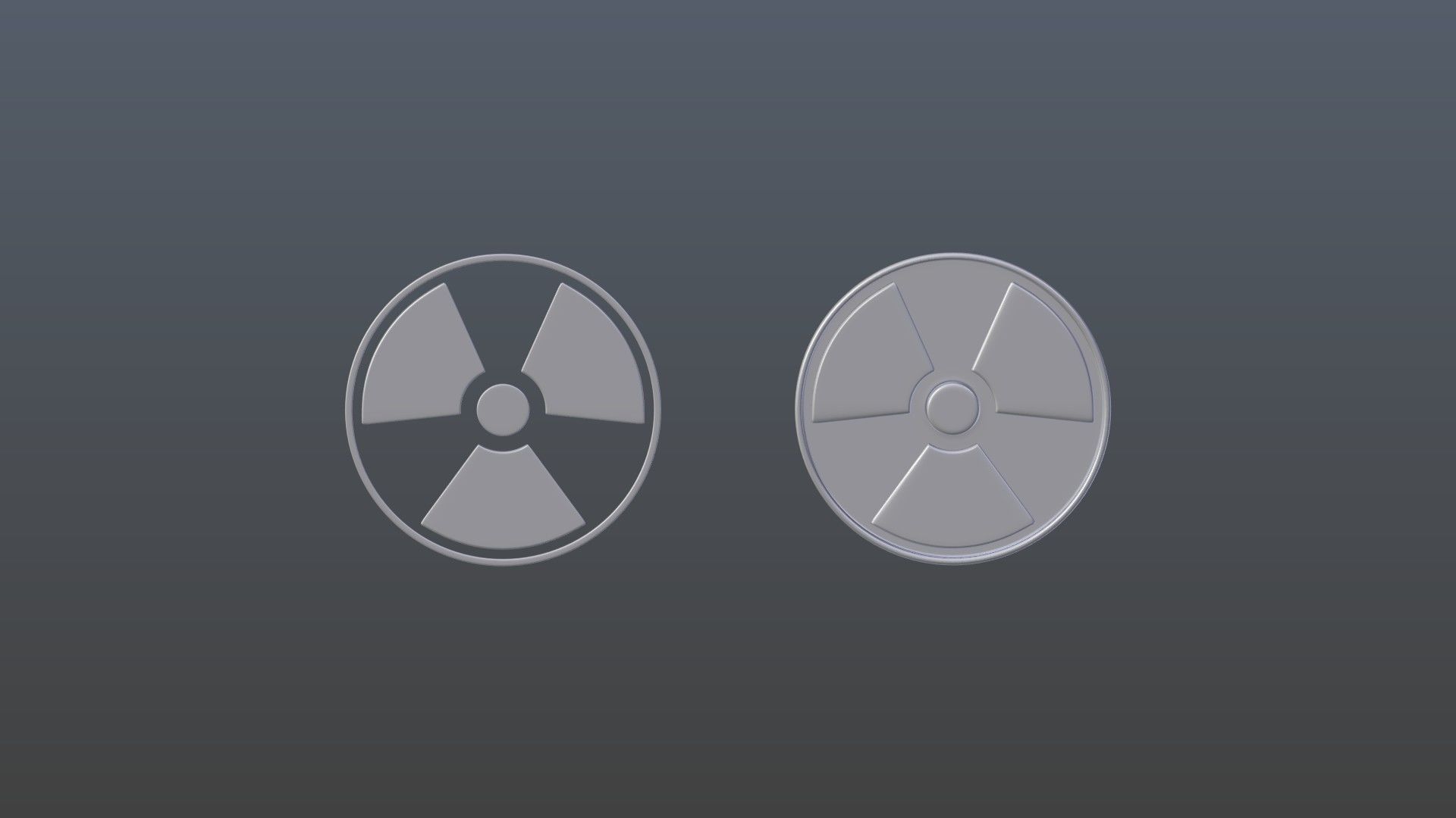 Symbols of radiation 3D model_6