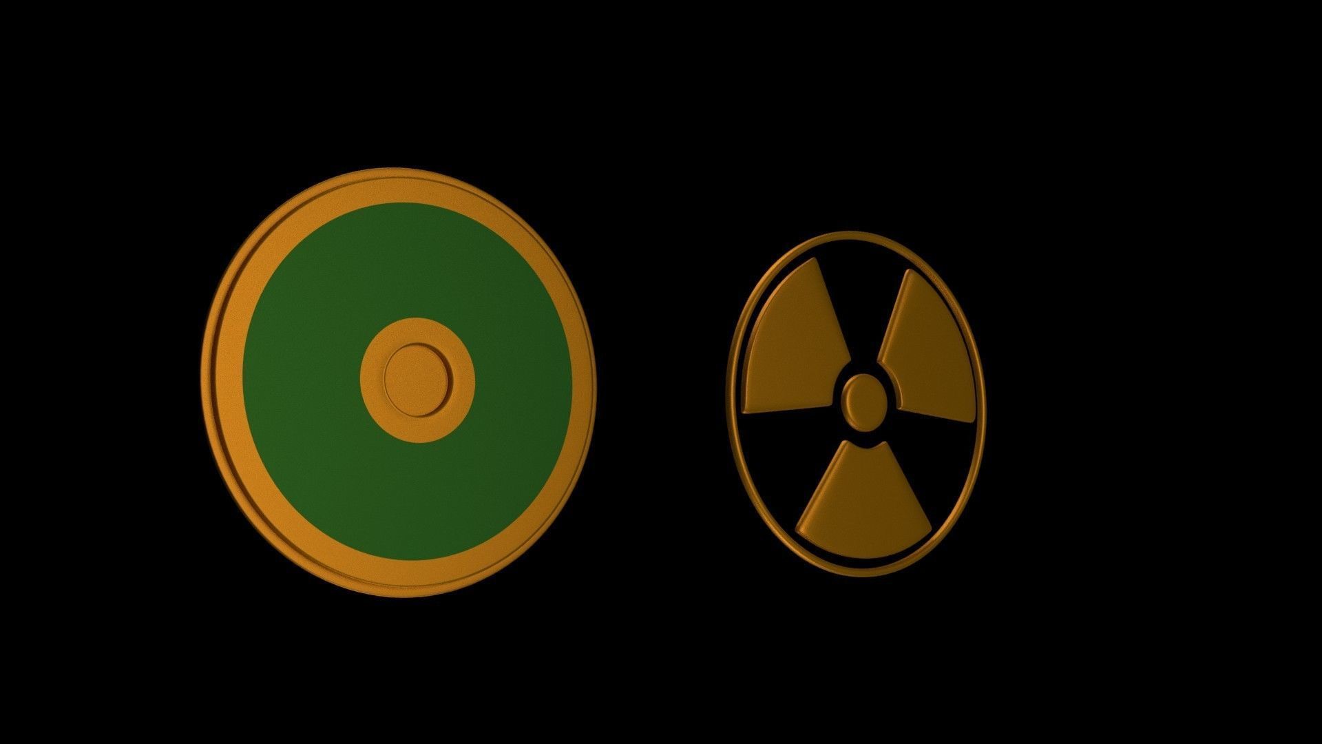 Symbols of radiation 3D model_4