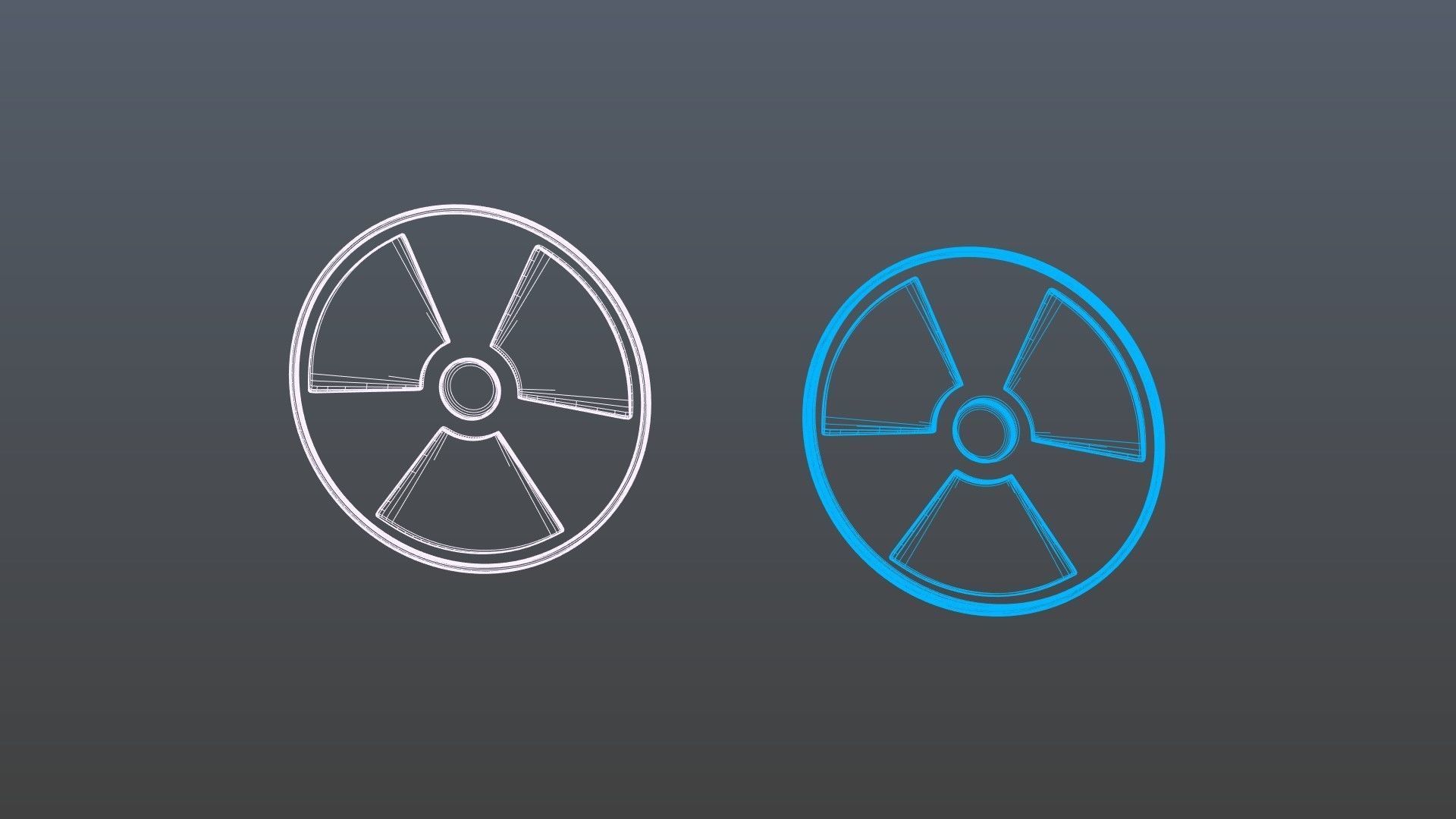 Symbols of radiation 3D model_9