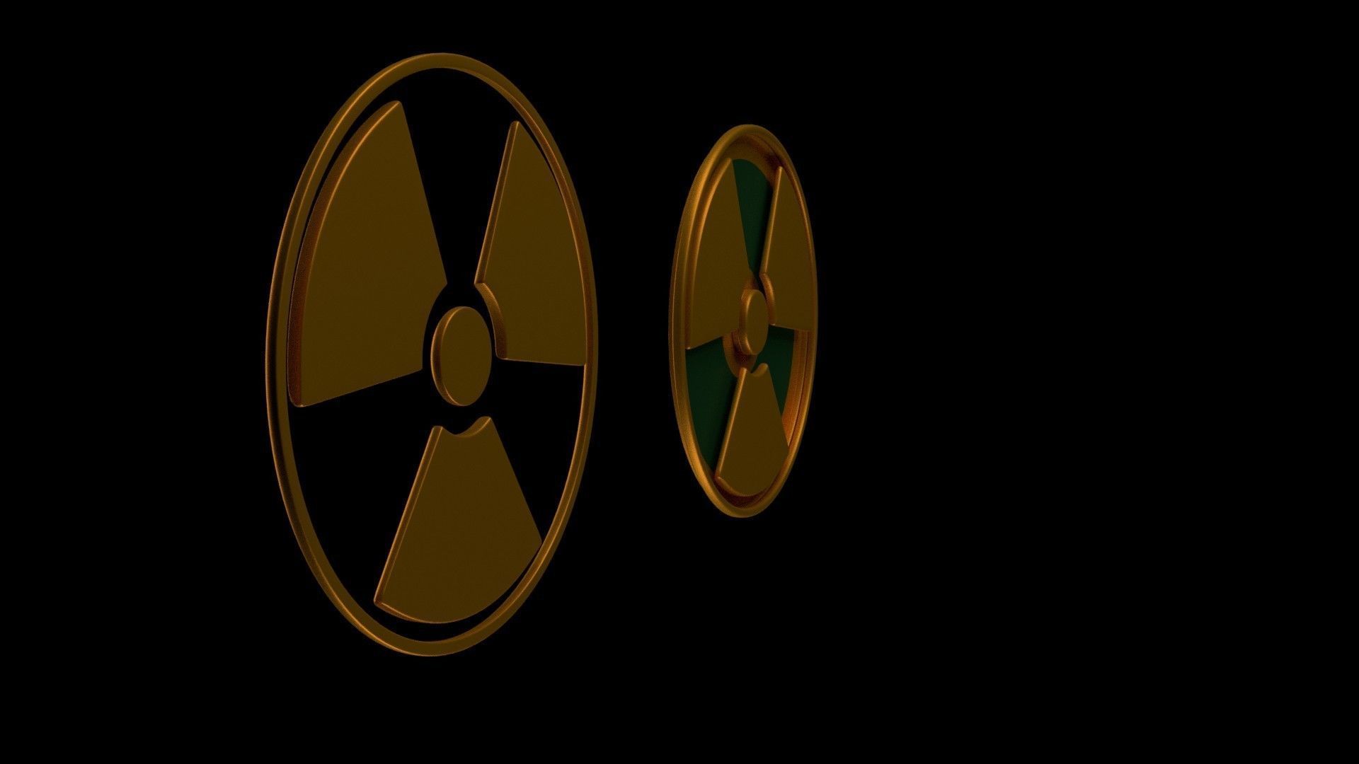Symbols of radiation 3D model_2