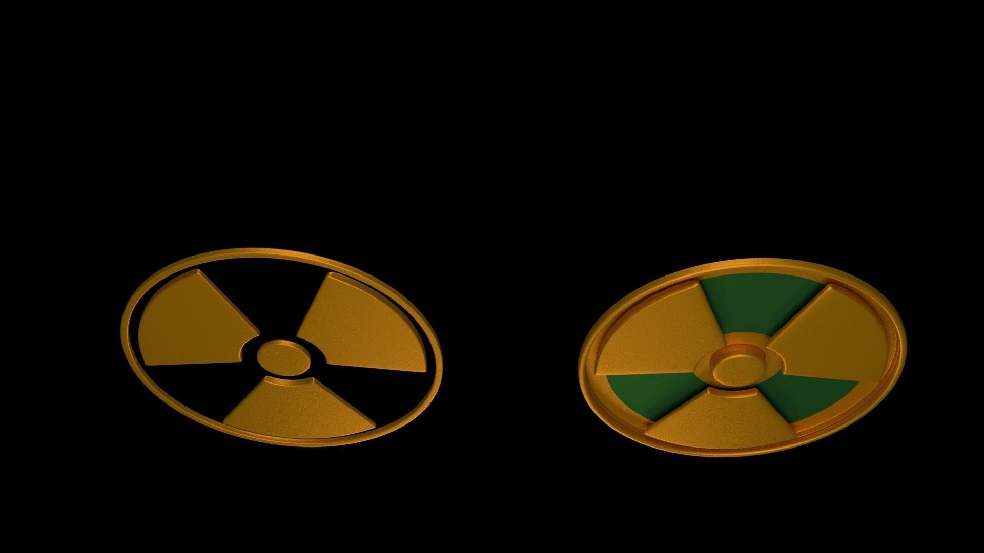 Symbols of radiation 3D model_5