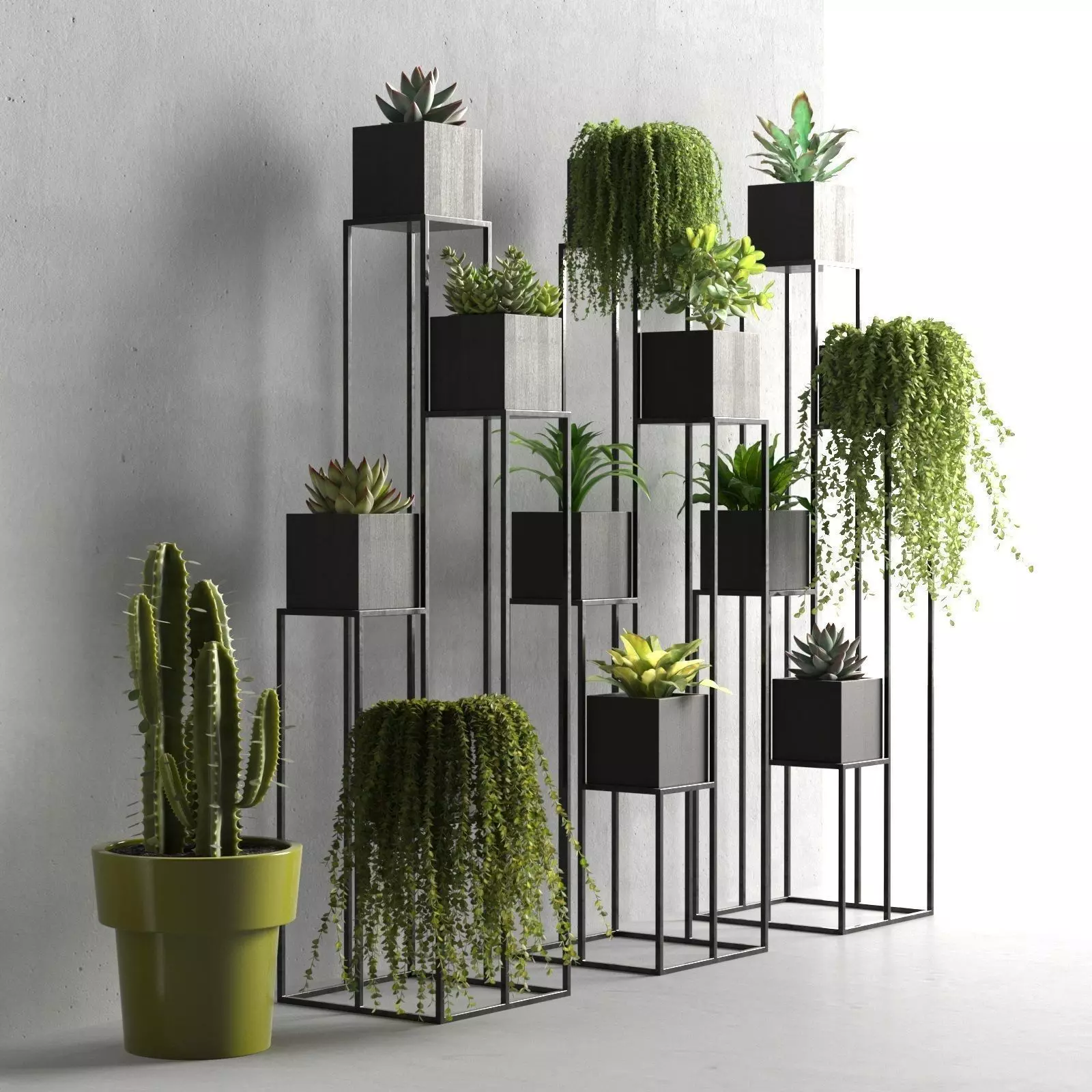 Quadrant Plant Stand 3D model_0