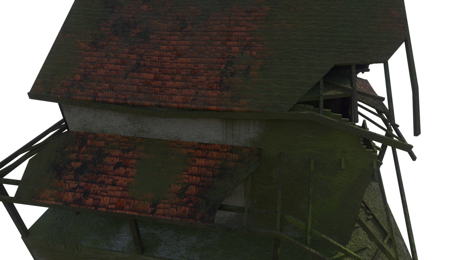 House Old Moss DM Low-poly 3D model_2