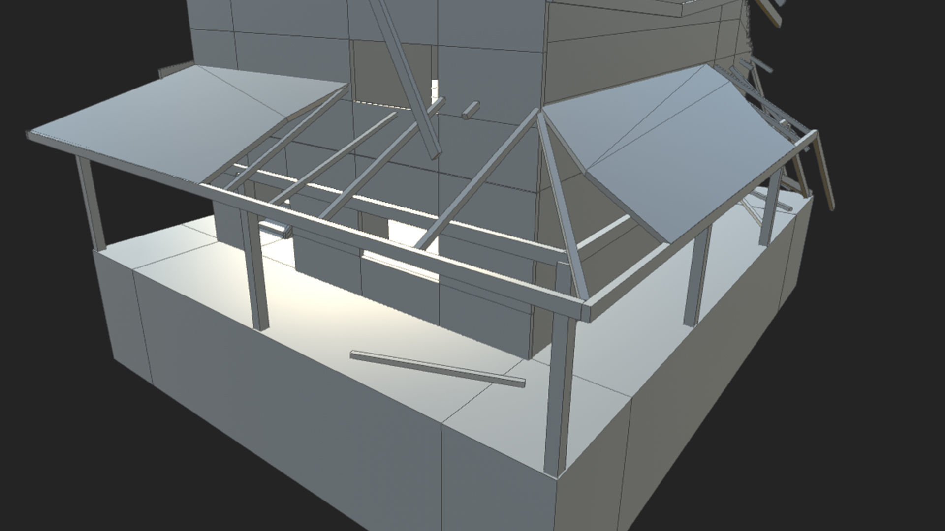 House Old Moss DM Low-poly 3D model_6