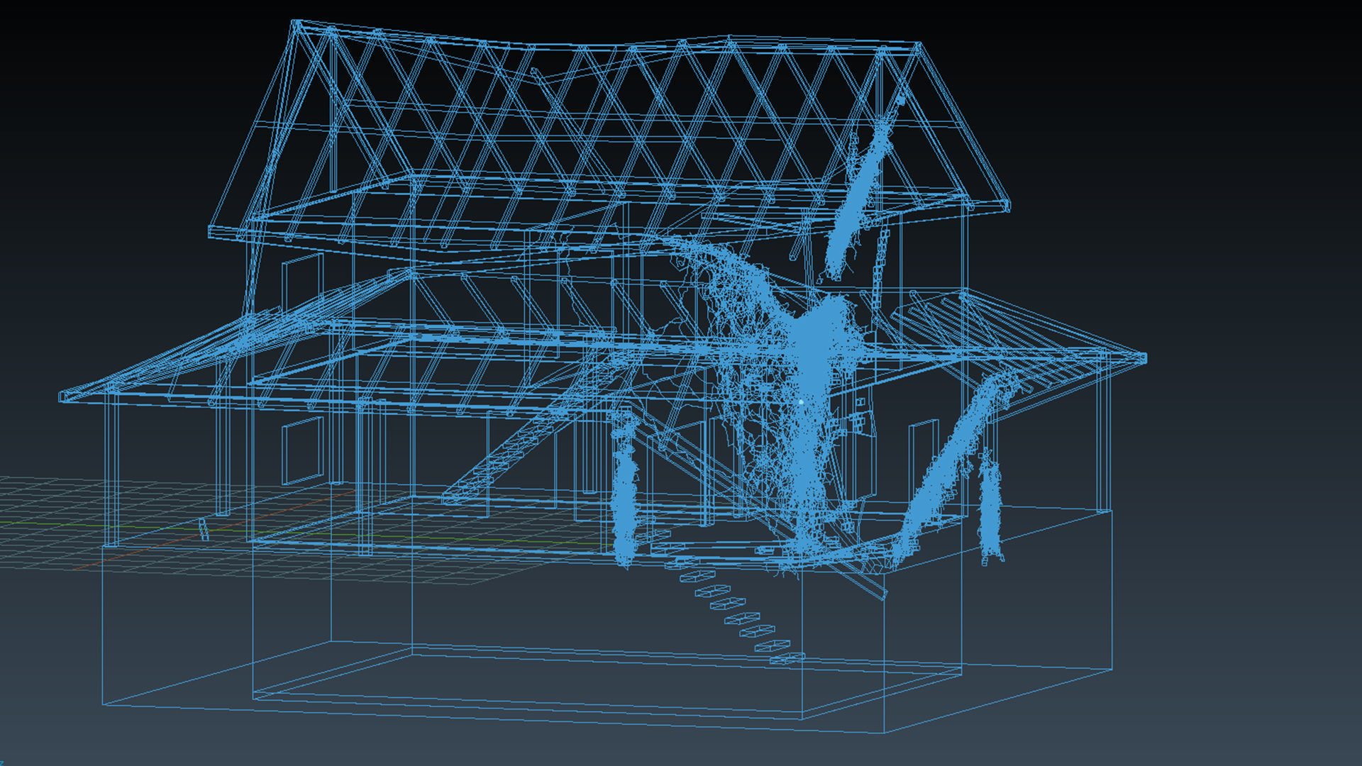 House Old Moss DM Low-poly 3D model_19