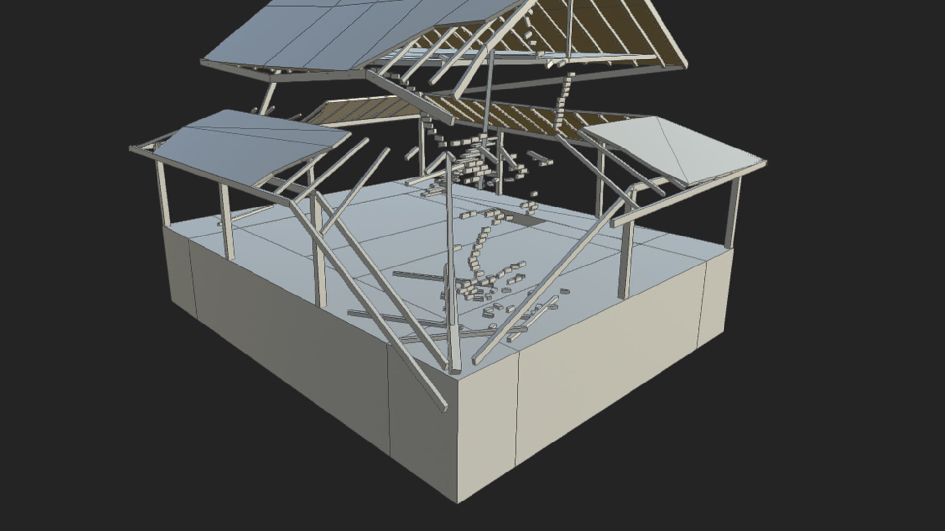 House Old Moss DM Low-poly 3D model_11