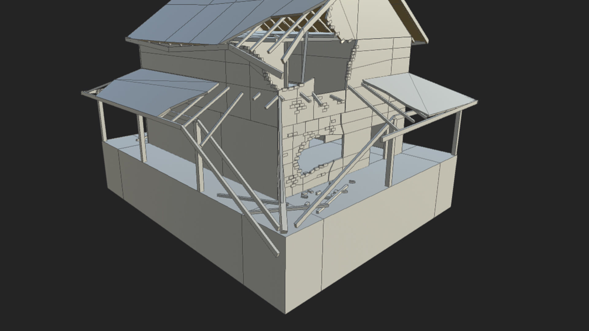 House Old Moss DM Low-poly 3D model_17