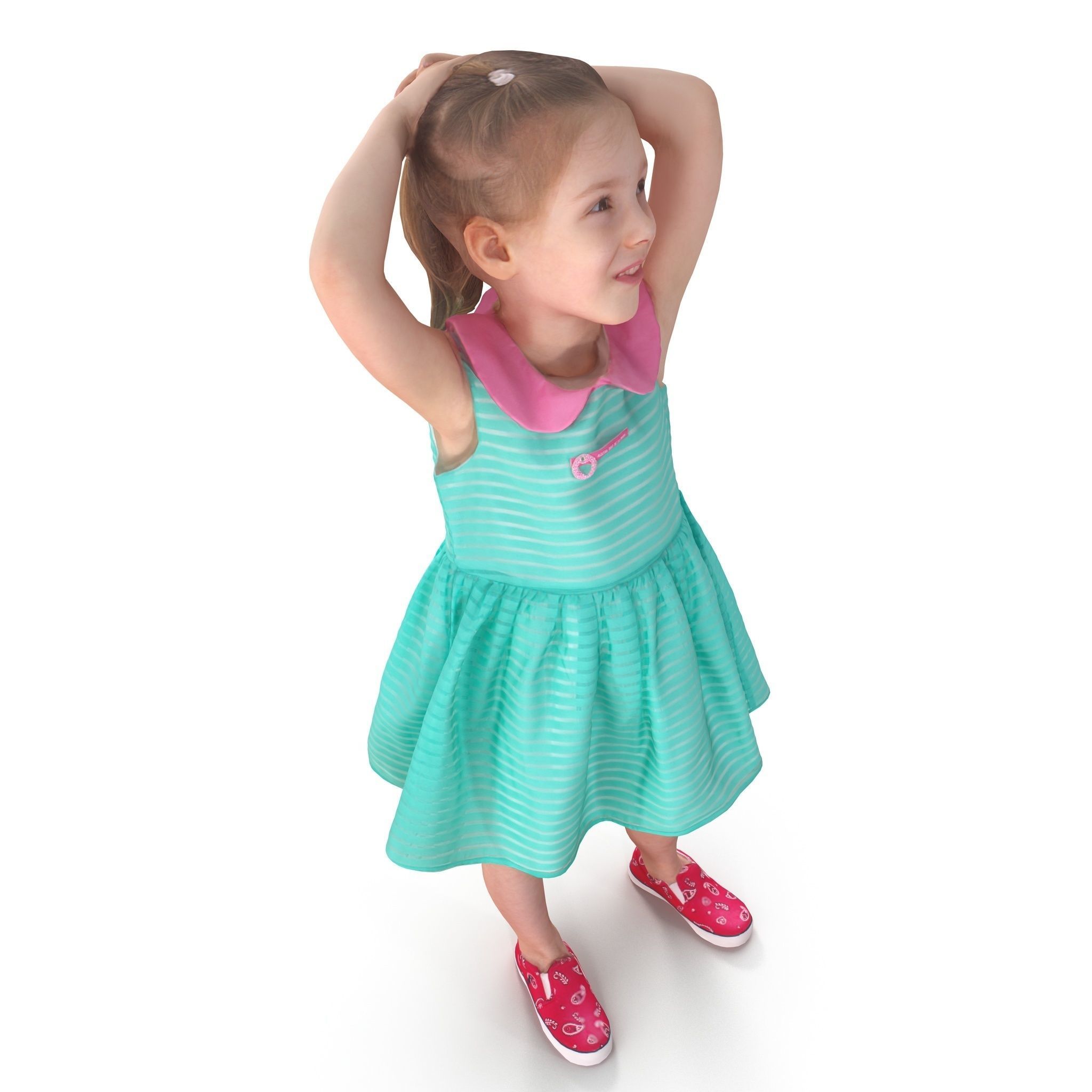 Child Collection x4 Low-poly 3D model_25