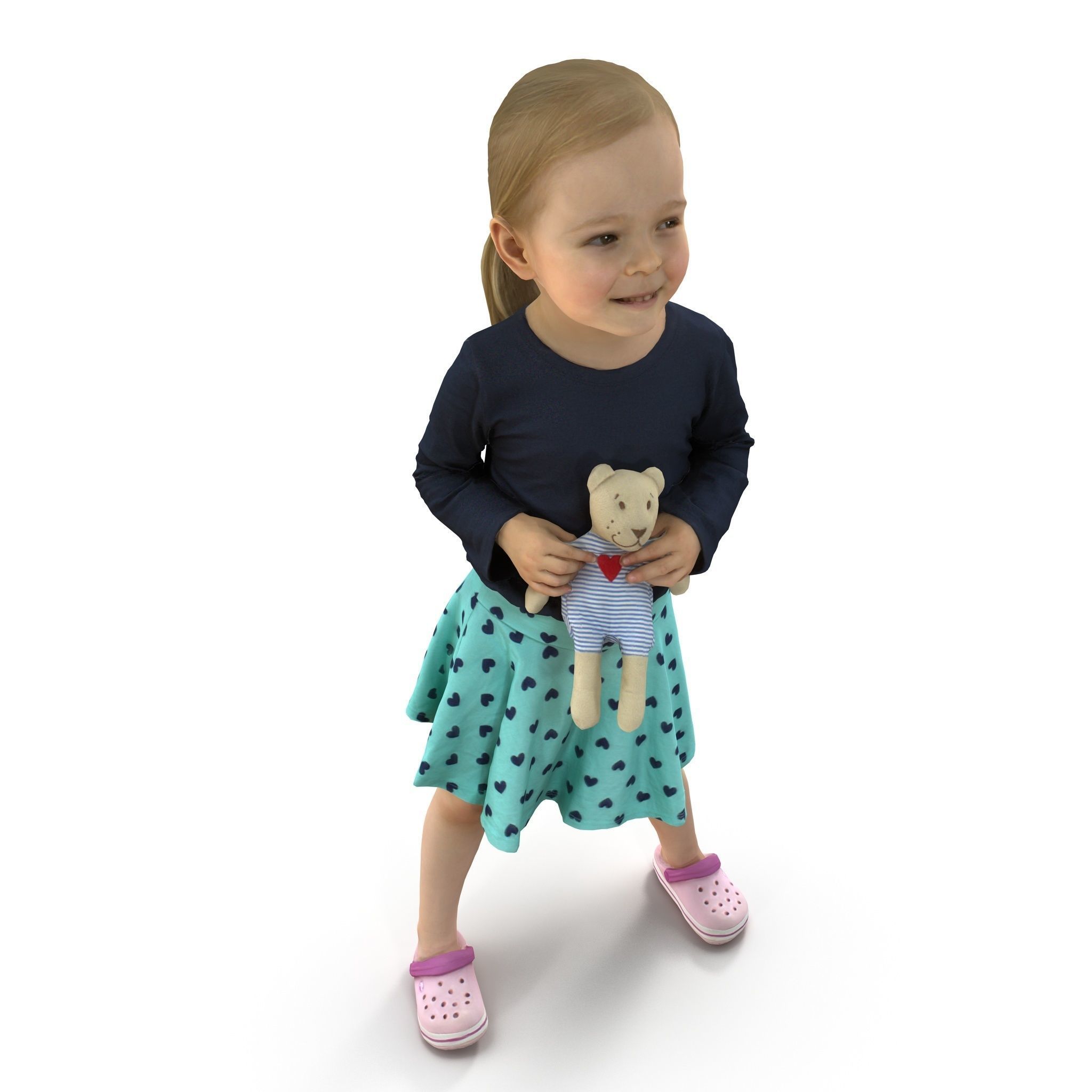Child Collection x4 Low-poly 3D model_26