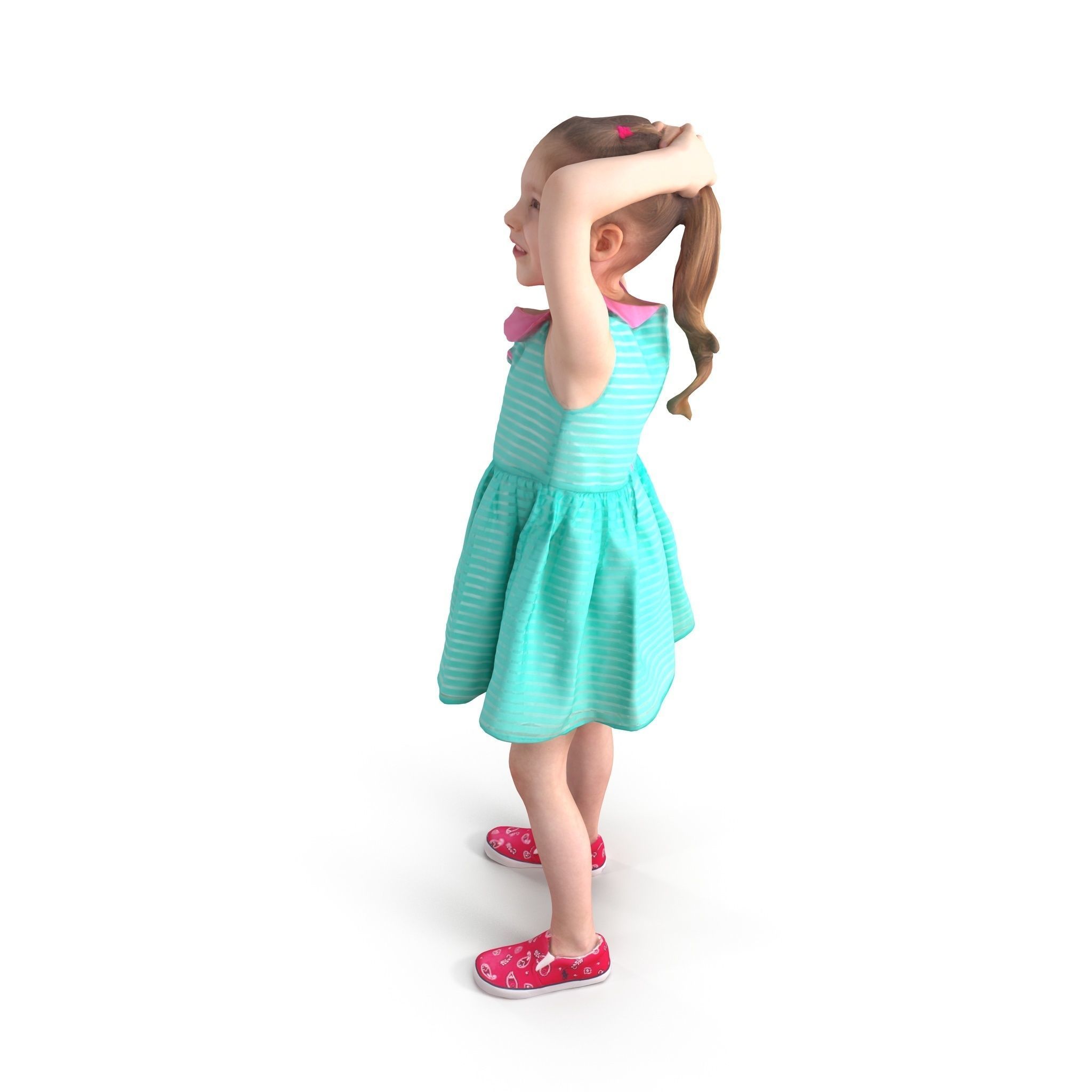 Child Collection x4 Low-poly 3D model_23