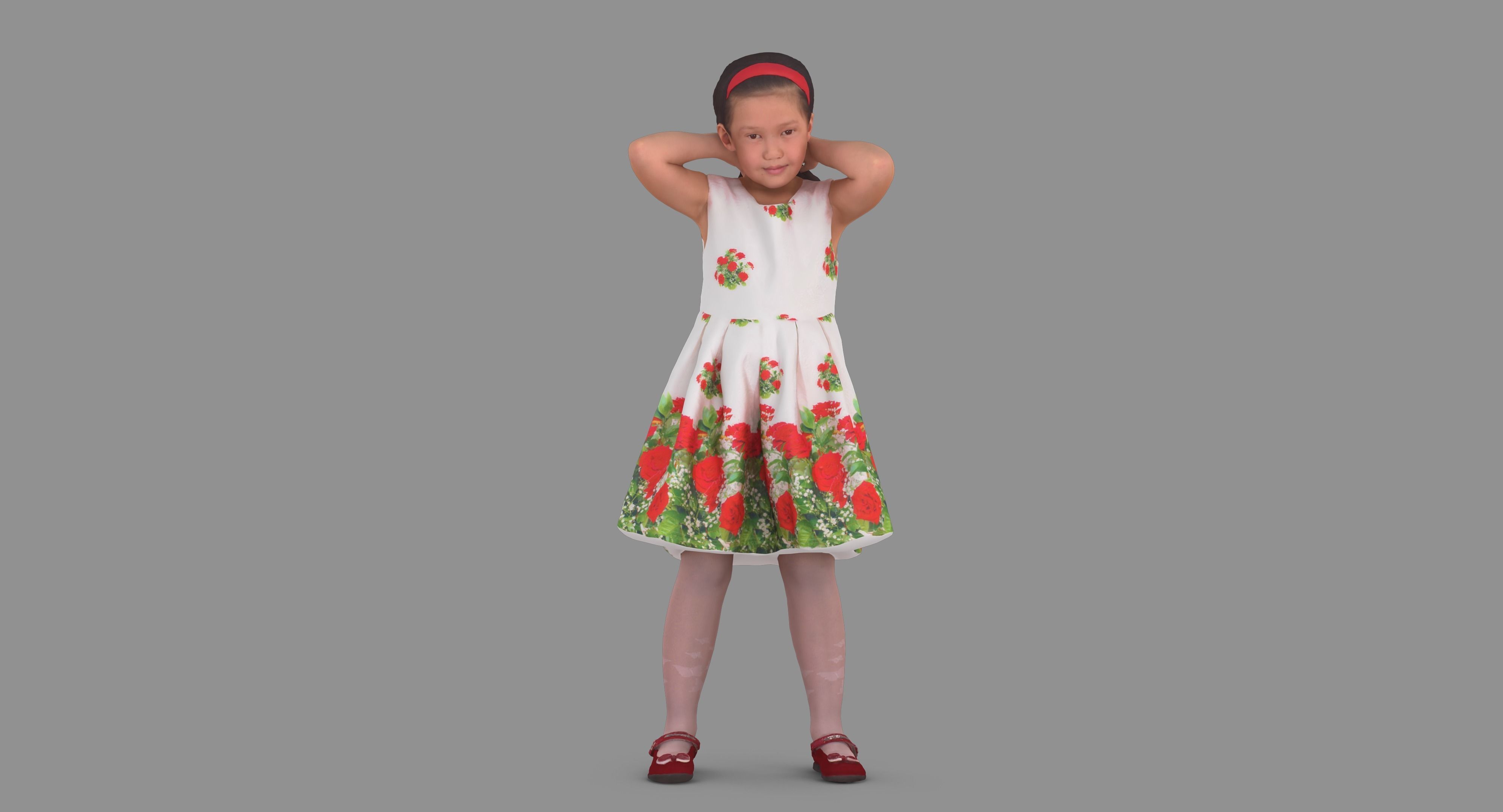 Child Collection x4 Low-poly 3D model_31
